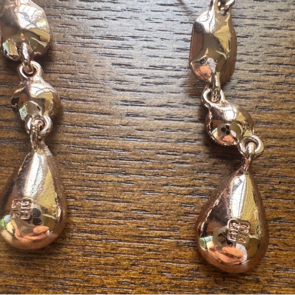 GIVENCHY Rhinestone Bracelet & Earrings In Rose Gold- Stamped - Picture 4 of 12
